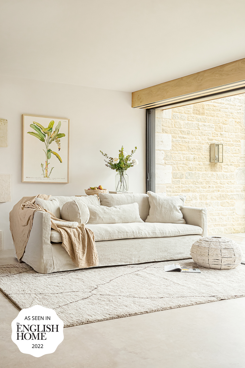 Snowshill 3 Seater Premium Linen Sofa Cotswold Grey