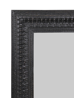 Kali Black Rectangular Carved Mirror - 98cm x 150cm
