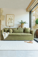 Snowshill 3 Seater Sofa - Premium Linen - Olive