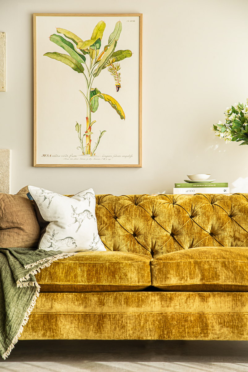 Gold online velvet sectional