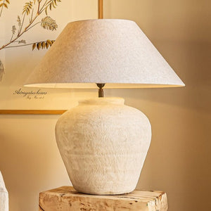 Figo Vase Lamp White/Ecru