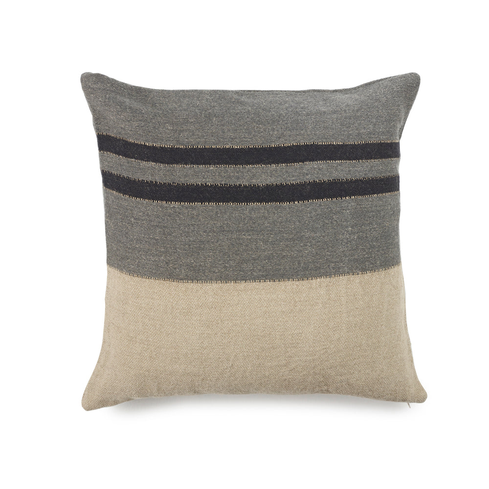 Black House Stripe Cushion - Medium Square