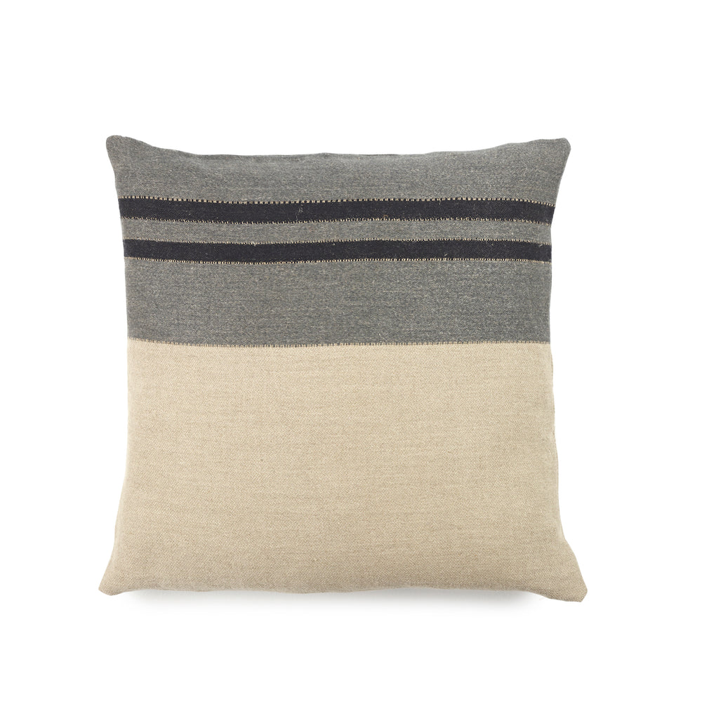 Black House Stripe Cushion - Large Square