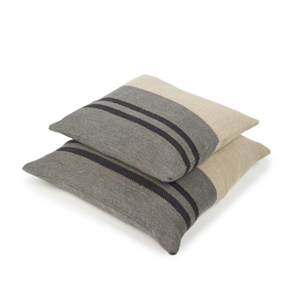 Black House Stripe Cushion - Large Square