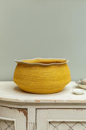 Small Basket Bowl - Mustard