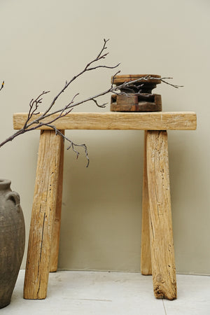 The Beacon Vintage Elm Stool