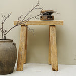 The Beacon Vintage Elm Stool