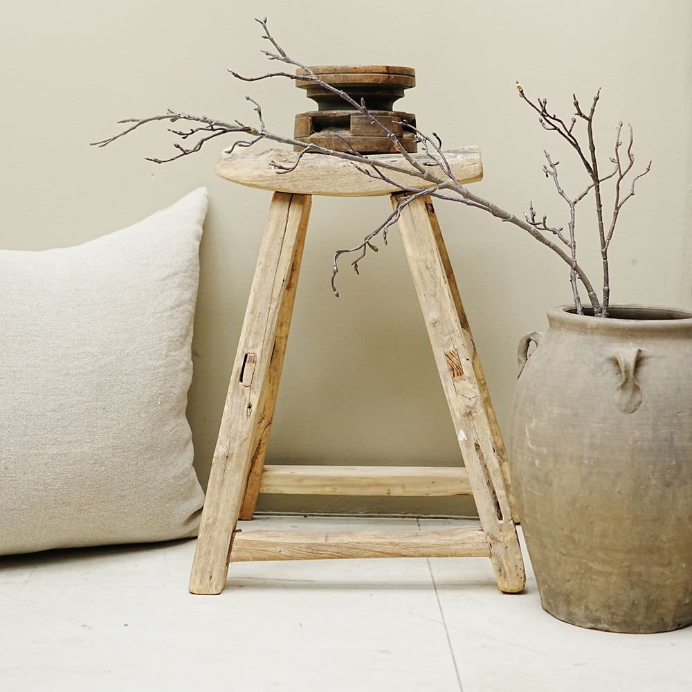 The Copse Vintage Elm Stool