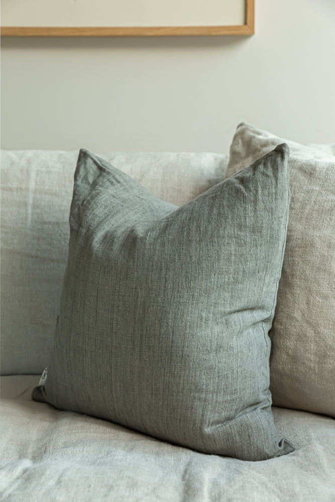 Luxury Light Linen Cushion - Charcoal