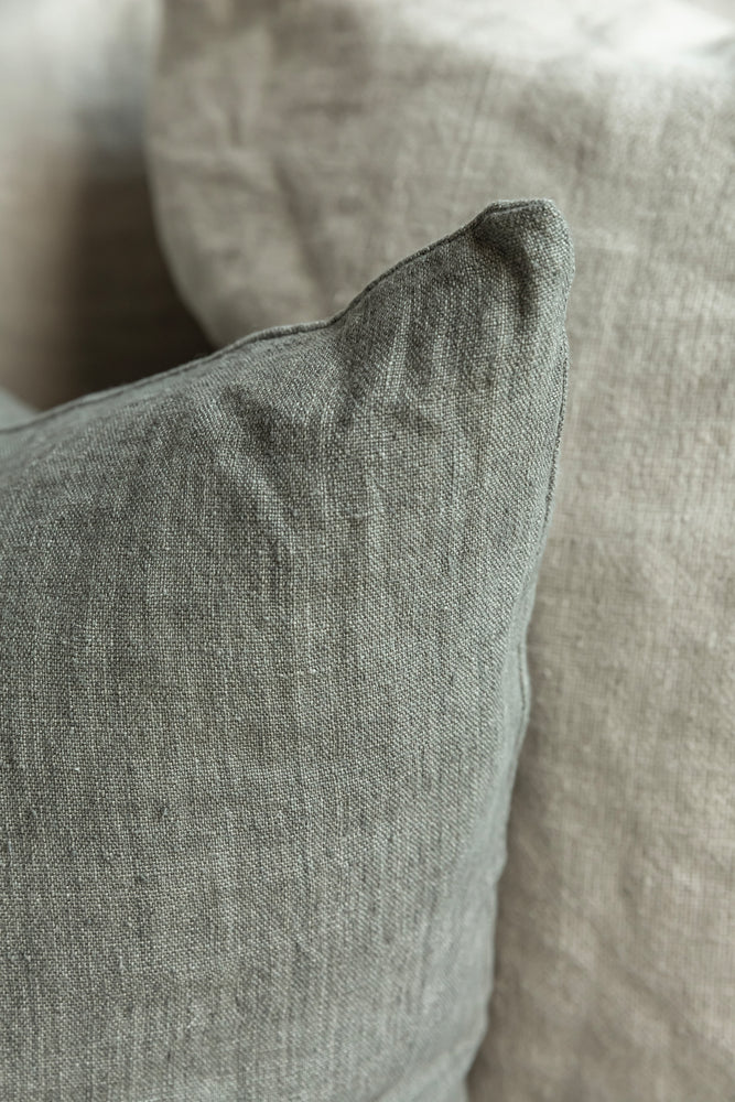 Luxury Light Linen Cushion - Charcoal