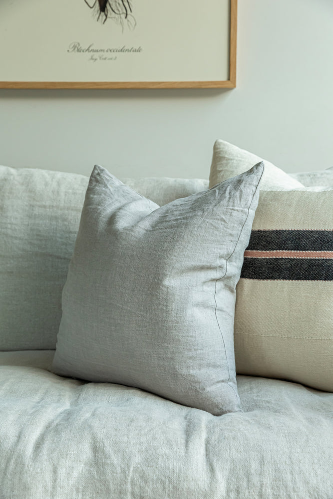 Luxury Light Linen Cushion - Sand Grey
