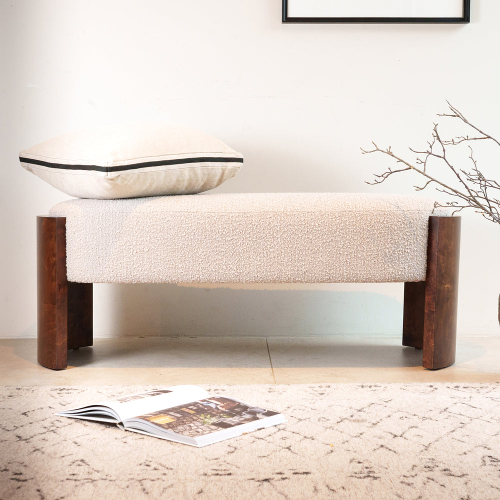 Tetbury Ottoman - Small - Boucle Mink (WMB)