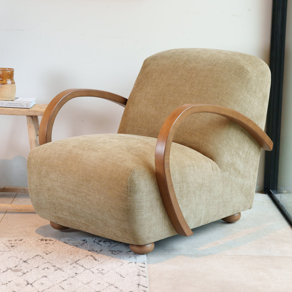 Sapperton Armchair - Velvet Moss