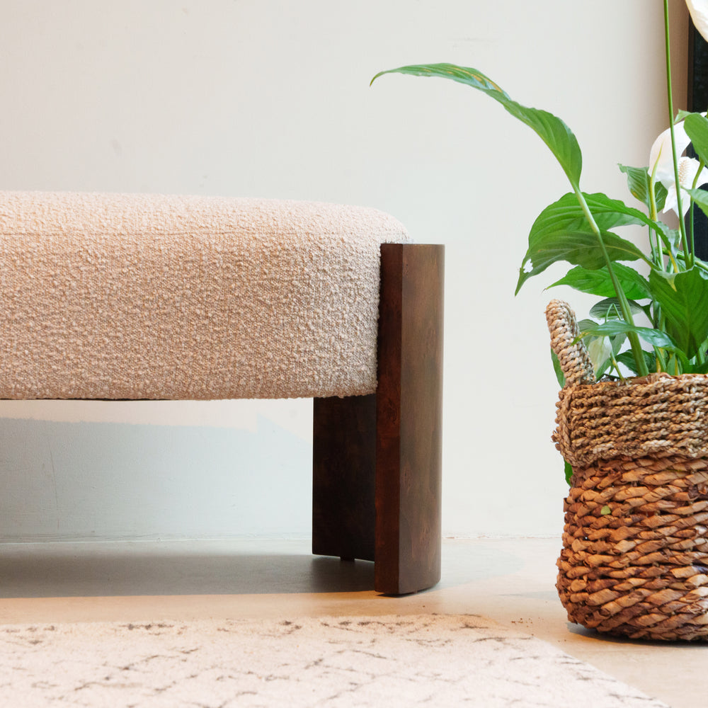 Tetbury Ottoman - Large - Boucle Mink (WMB)