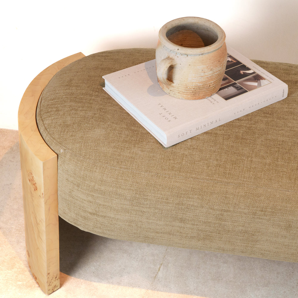 Tetbury Ottoman - Large - Velvet Moss (KMB)