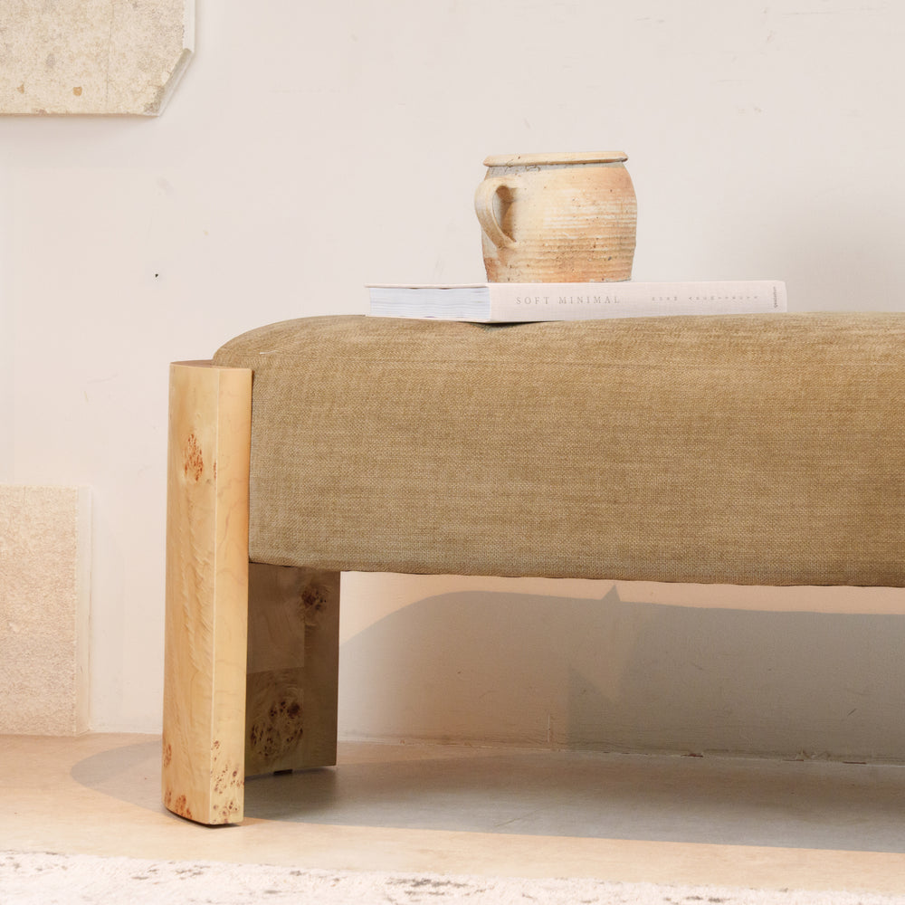 Tetbury Ottoman - Large - Velvet Moss (KMB)