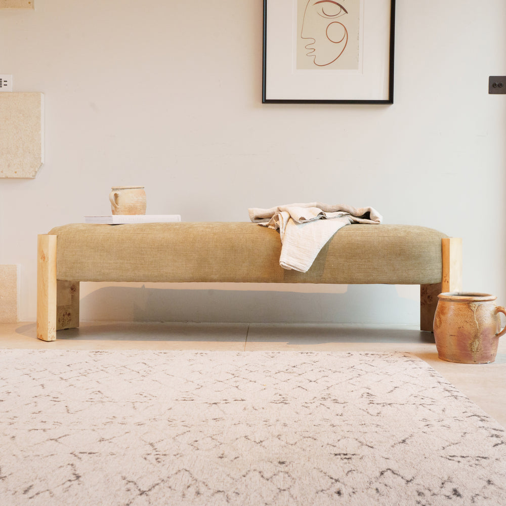 Tetbury Ottoman - Large - Velvet Moss (KMB)