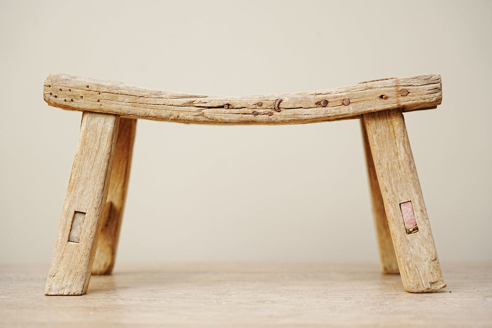 Cowslip Vintage Wooden Stool