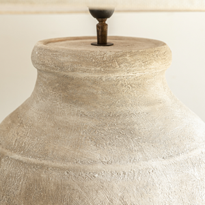 Figo Vase Lamp White/Ecru
