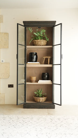 Barletta Black Glass Cabinet