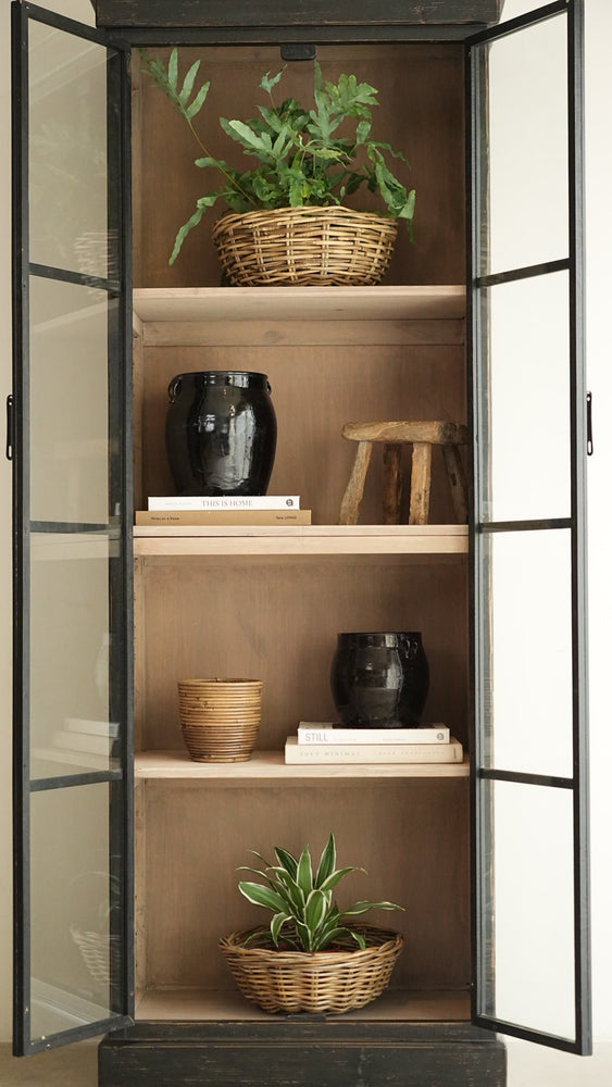 Barletta Black Glass Cabinet