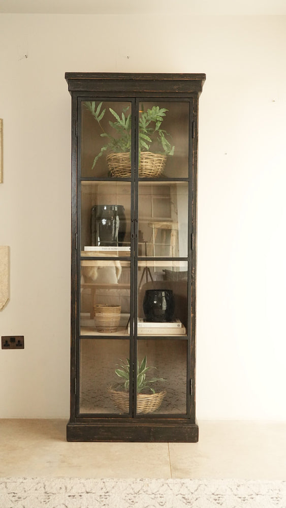 Barletta Black Glass Cabinet