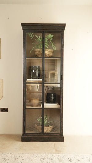 Barletta Black Glass Cabinet