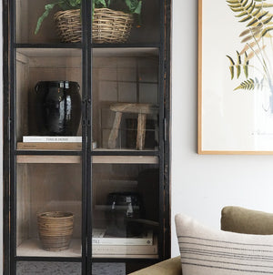 Barletta Black Glass Cabinet