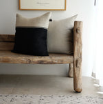 Marshall Cushion - Large Square - Black -Flax