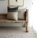 Black House Stripe Cushion - Large Square