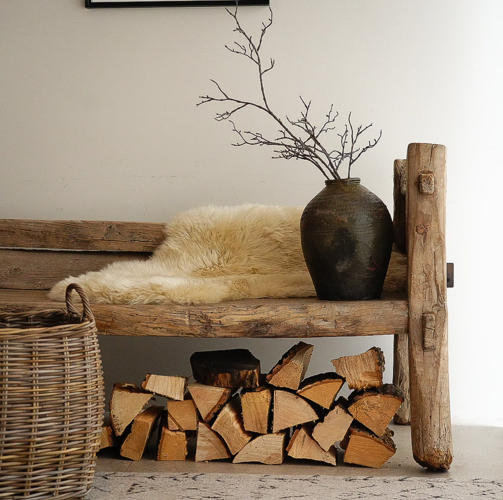 Sheepskin Long Wool - Light Beige - Large