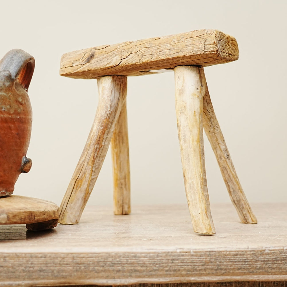 Fern Vintage Wooden Stool