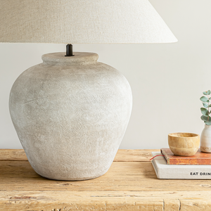 Figo Vase Lamp White/Ecru
