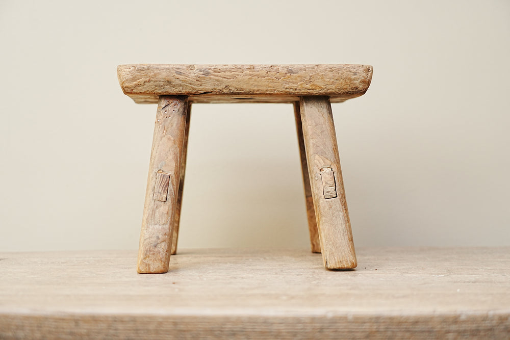 Foxglove Vintage Wooden Stool