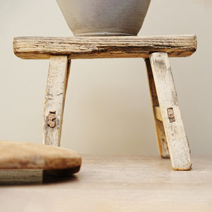 Foxglove Vintage Wooden Stool