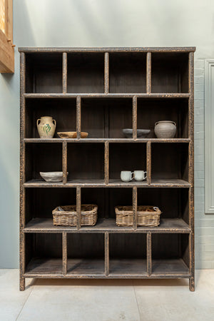 Gilbert Black Bookcase - 215cm