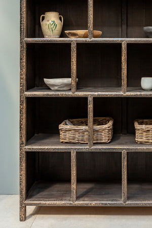 Gilbert Black Bookcase - 215cm