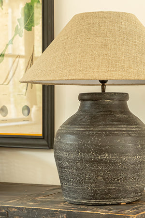 Hamo Vase Lamp - Natural Grey