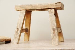 Hollyhock Vintage Wooden Stool