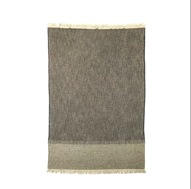 Jules Throw - Black Herringbone
