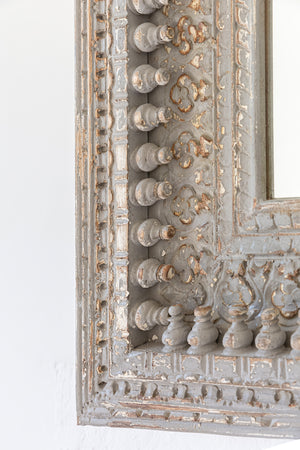 Kali Grey Square Carved Mirror - 92cm x 94cm