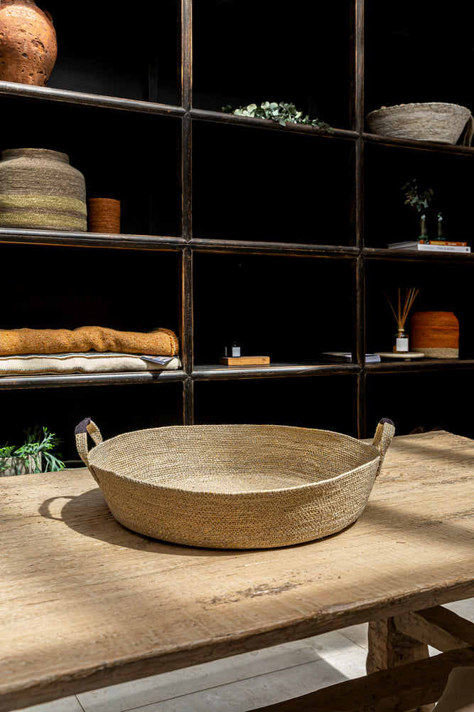 Large Seagrass Tray with Handles