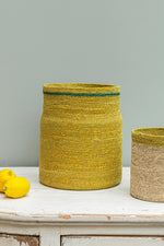 Large Seagrass Vase Basket - Curry