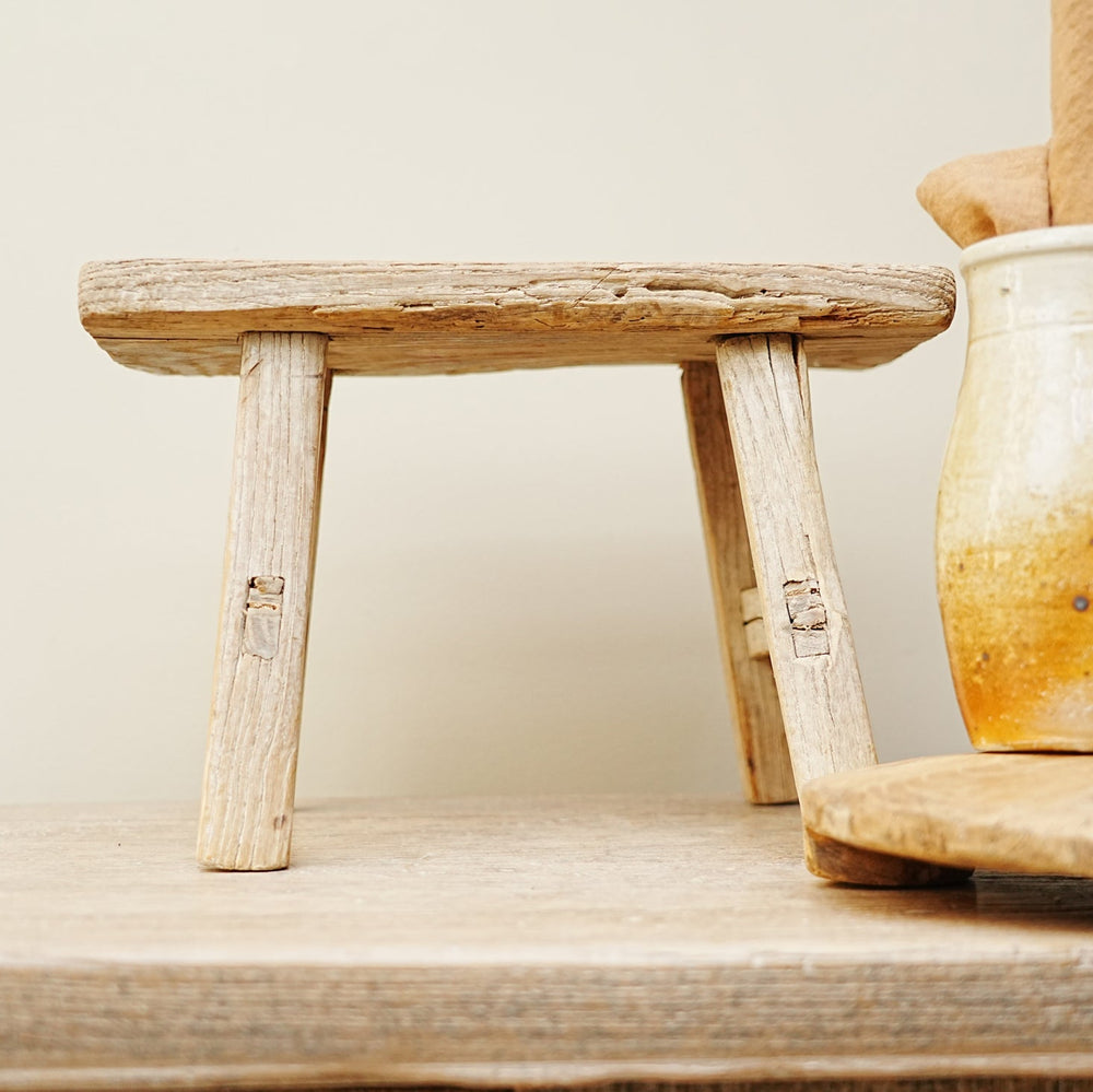 Lupin Vintage Wooden Stool