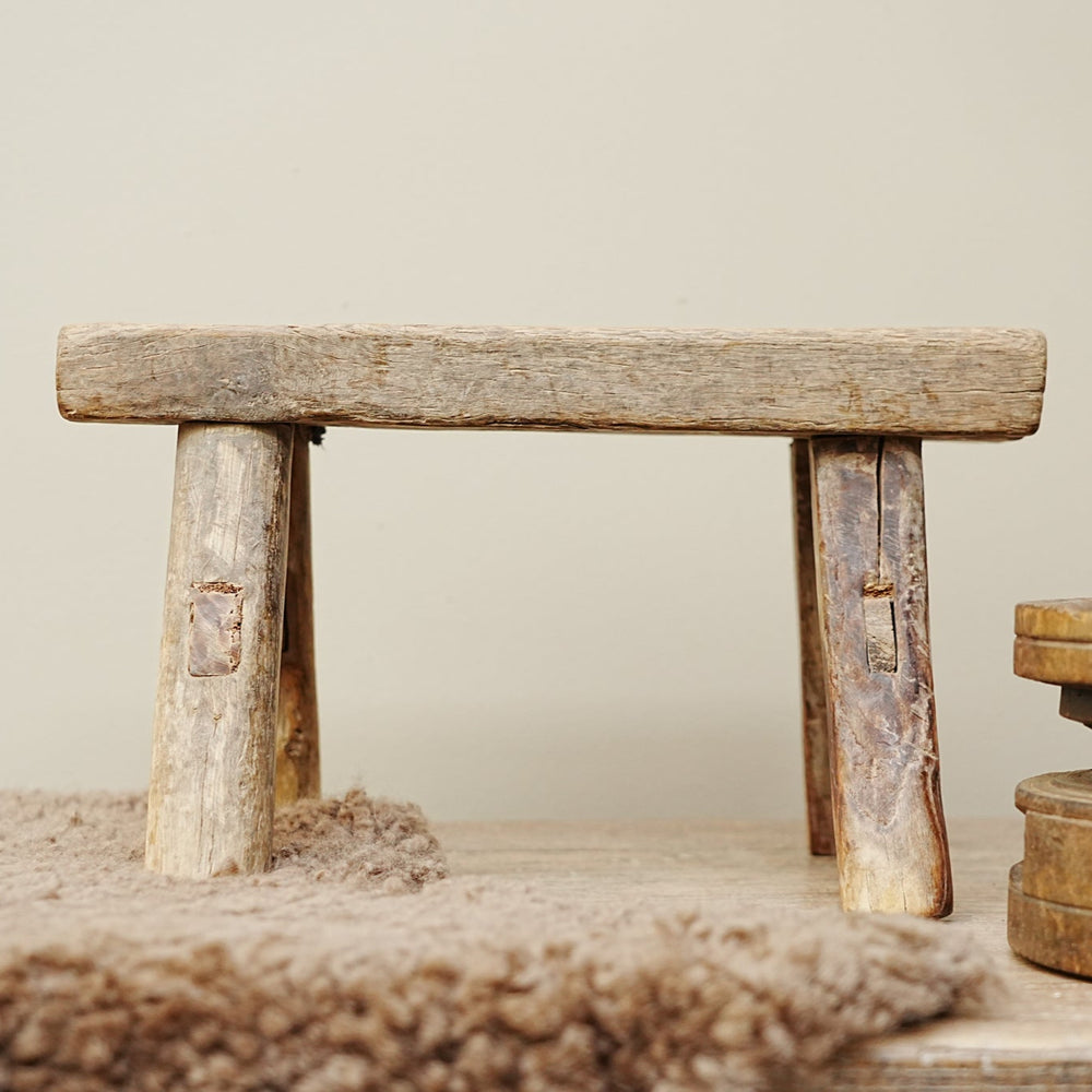 Rose Vintage Wooden Stool