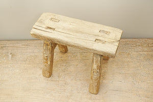 Salvia Vintage Wooden Stool