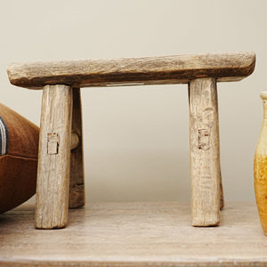 Salvia Vintage Wooden Stool