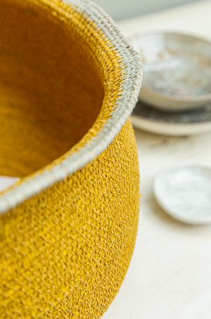 Small Basket Bowl - Mustard