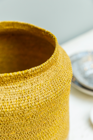 Medium Vase Basket - Curry