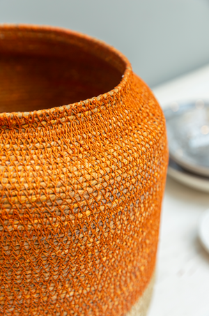 Medium Vase Basket - Orange